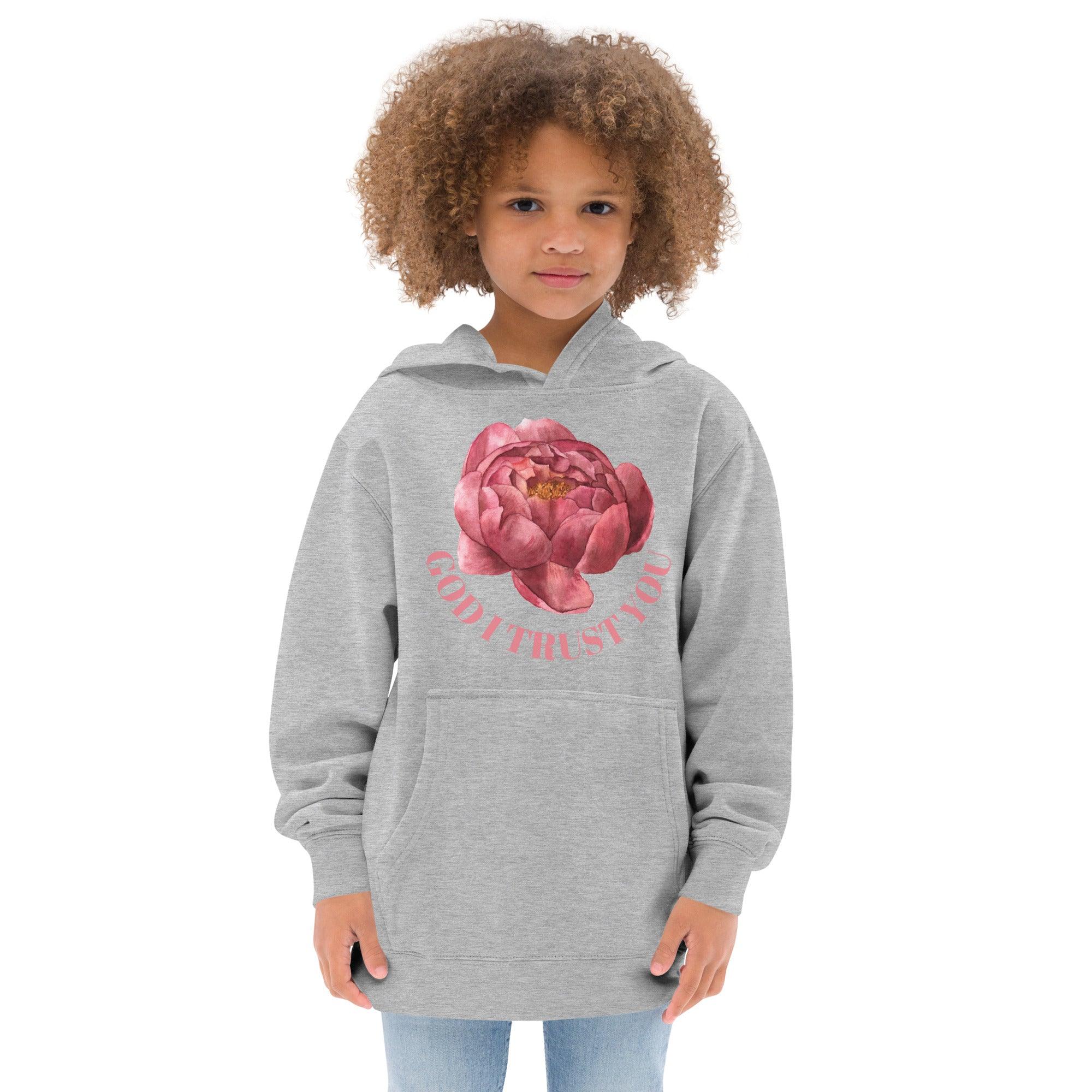 God I Trust You Kids Hoodie - A Feminine Facet